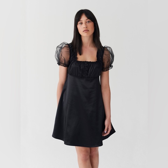 Lazy Oaf Pretty Ugly Babydoll Dress Black 12 - Picture 3 of 14